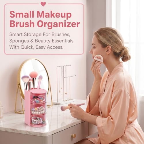ElevateTech 3-Layer Hair Accessories Organizer with Hair Brush Holder - Image 7