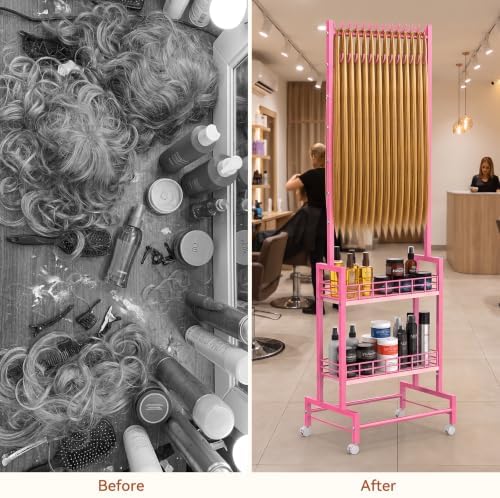 Braiding Hair Rack with Storage 2 Sided Braiding Rack Stand for Hair - Image 3