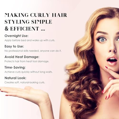 6 Pcs Velvet Heatless Hair Curler Non-slip Jumbo Flexi Rods Overnight Curls - Image 7