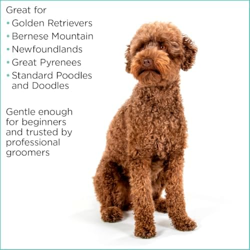 Groomer Essentials Soft Slicker Brush, Large for Thick Coats & Doodles - Image 5