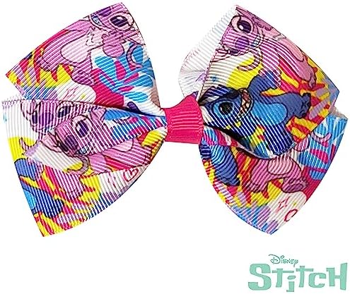LUV HER Disney Stitch Hair Bows - 7 Pcs 4 Inch Bow Bundle - Hair Accessories Gift Set - Alligator Clip - Ages 3 + - Image 3