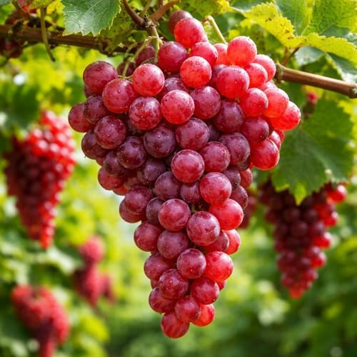 Red Grape Plants for Growing – Live Catawba Grape Vine for Home Gardens – Sweet Red Grapes for Eating, Juicing & Winemaking (10 Plants) by CZGrain