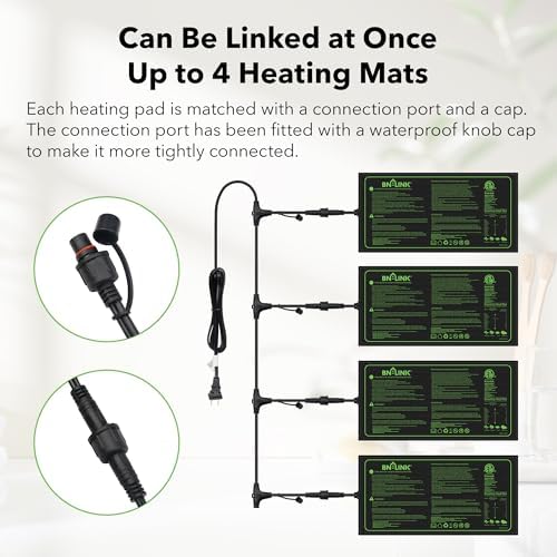 BN-LINK 10" x 20.75" Seedling Heat Mats for Seed Starting Plant Germination - Image 3