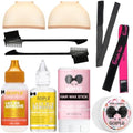 Lace Front Wig Glue Set - Waterproof With Tools, Hair Wax Stick, Remover, Edge Control Wax, Wig Band, and Dual Brush by Goiple