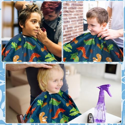 FEBSNOW Kids Hair Cutting Cape, Professional Barber Cape with Duster Brush - Image 6