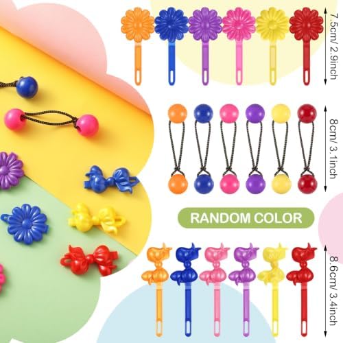 Giegxin 60 Pcs Girls Barrettes Hair Clips Ponytail Ties, ovely Style - Image 2