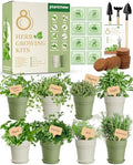 Unique Gift for Women, Mom, Friend – 8 Herb Indoor Window Garden Kit by PLANTMEW
