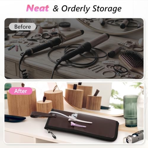 2-in-1 Heat Resistant Mat & Storage Bag with Pocket for Hair Tools - Image 6