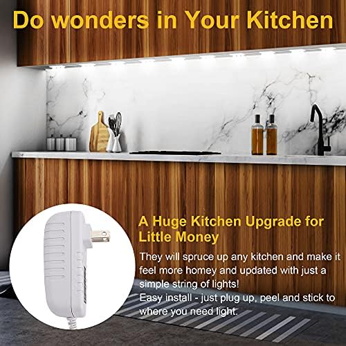 Flexible Jewelry Showcase Lights Kit, 14FT Adhesive Led Light for Display Case with Power Adapter, Dimmable Bright White Under Counter Light, 90 LEDs for Kitchen Cabinets Cupboard, 1800lm, 6000K - Image 2