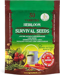 Heirloom Vegetable Seeds Non GMO Survival Seed Kit - Part of Our Legacy and Heritage - 50 Varieties 100% Naturally Grown- Best for Gardeners Who Raise Their Own Healthy Food by Grow+For+It