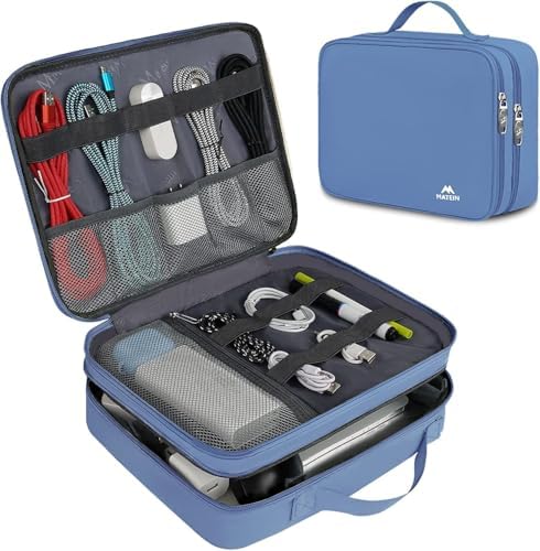 MATEIN USB Cable Organizer Bag, Water Resistant Large Travel Tech Organizer by MATEIN