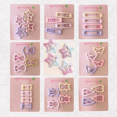 (36 Pcs) Super Cute Girls Hairpin, Mini Size Candy Color Butterfly Floral Flower Bowknot Star Hairpin Baby Girl Hair Clips Decoration Salon Hairstyle Hairdressing for Little Kids or Doll-Mix 1 by Unknown