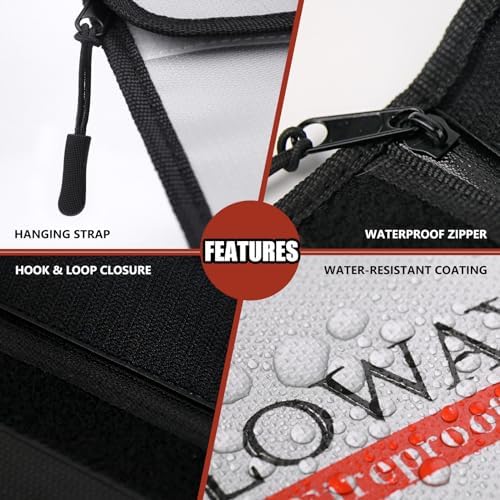ROLOWAY Fireproof Bag (9.6 x 6.6 inches) 5200℉ Heat Insulated, Fireproof Money Bag with Zipper for Cash (2-Pack) - Image 5