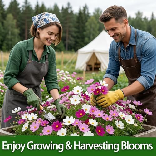 LUOJIBIE Cosmos Seeds, 8500+ Mixed Colors Cosmos Seeds for 2026, High Germination Non-GMO Cosmos Flower Seeds for Planting, Wildflower Seeds for Planting Indoor Outdoor, Open Pollinated - Image 6