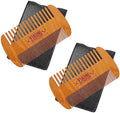 Viking Revolution Wooden Beard Comb & Case - Pocket Comb, 2 Pack by VikingRevolution