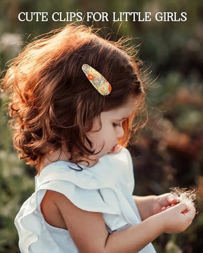 doboi Toddler Hair Clips for Girls Baby Barrettes-40PCS Striped Floral - Image 4