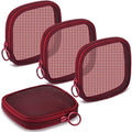 Weewooday 4Pcs Mesh Makeup Bag, Wine Red, Small, Classic by Weewooday