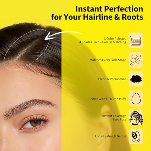 Sevich 4-Color Hairline Palette, Root Touch Up, Brown Series - Image 3