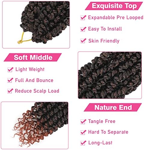 Passion Twist Crochet Hair 12" T1B/350 Pre-Twisted - Image 3