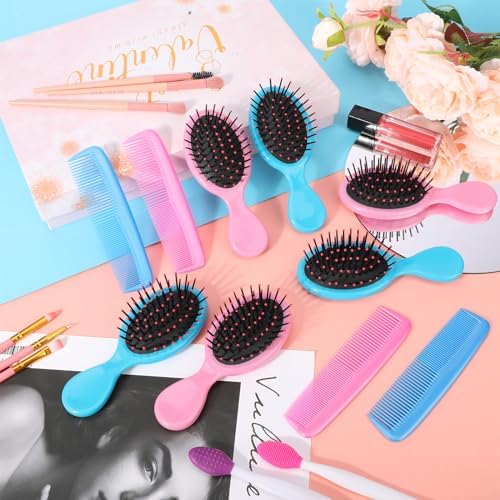 Nuogo 24Pcs Hair Brush Comb Set Mini Wet Detangler for Travel, Fresh Color - Image 5