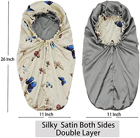 Satin Bonnet Silk Sleep Cap,Hair Bonnet for Braids Curly Hair - Image 2