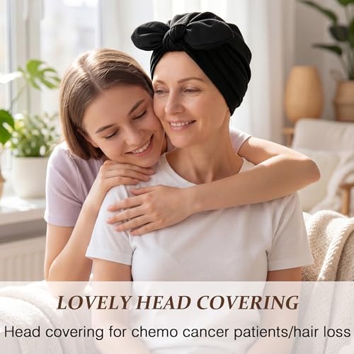 Ababalaya Satin Lined Beanies for Women Chemo Headwear Sleep Cap - Image 5