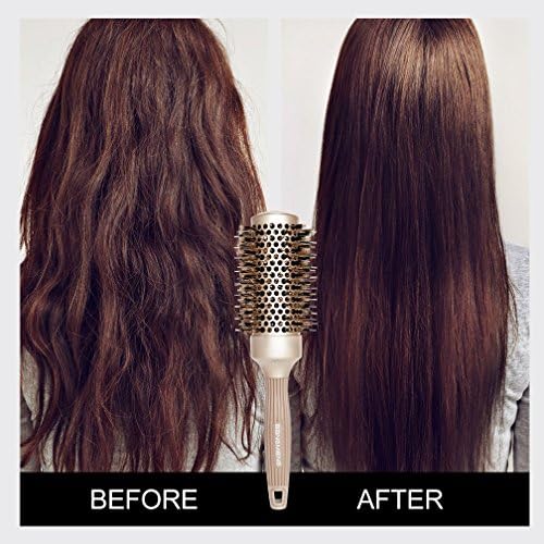 BANGMENG Round Brush Blow Out with Boar Bristles, Nano Thermal Ceramic Ionic Round Hair Brush for Women Blow Drying, Enhance Texture for Styling (1.75 Inch Barrel, 2.9 Inch with Bristle) - Image 6