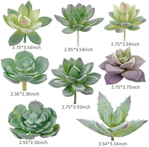 Augshy Artificial Succulents, 16 Pack Fake Succulents Plants Artificial Small Fake Plants Faux Succulents Unpotted for Lotus Landscape Decorative Garden Arrangement Decor - Image 2