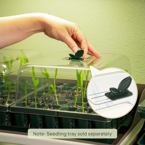 Vego garden Seedling Dome Cover 10" x 10" Food-Grade PET Plastic with Drip Irrigation & Vented Airflow for Seeds Growing Starting (4-Pack) - Image 4