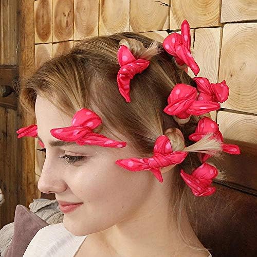 Aimin Soft Satin Sponge Overnight Curlers for Heatless, Long Hair Curls (20 pcs, pink) - Image 2