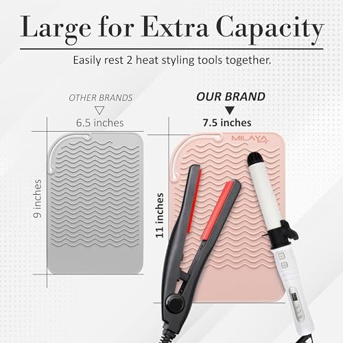Large Vanity Mat, Heat Resistant Mat for Hair Tools, Vanity Décor, Teal - Image 4