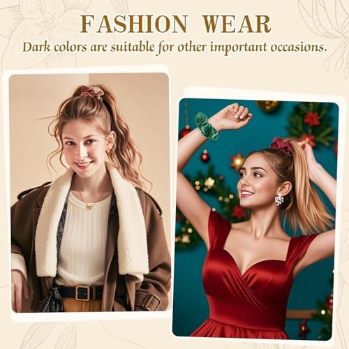 OCATO Silk Satin Scrunchies Hair Scrunchies for Women Girls Birthday Gifts - Image 4