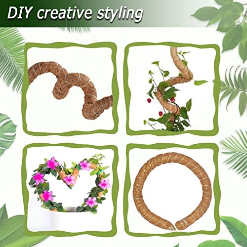 2 Pack 25" Moss Pole, Bendable Moss Pole for Plants Monstera, Moss Poles for Climbing Plants Indoor, Handmade Coco Coir Plant Pole Sticks Support Stakes for Potted Plants - Image 3