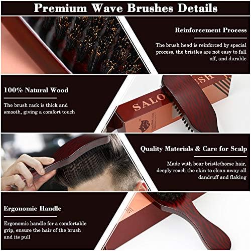 Joyzan Boar Bristle Hair Brush, Medium Firmness Natural Wave Bristles Comb - Image 7