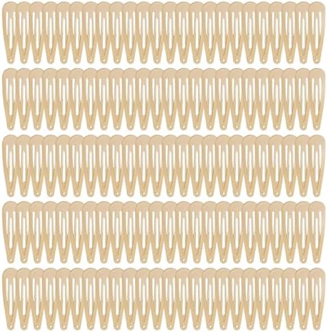120 Pack Taupe 2 Inch Barrettes Women Metal Snap Hair Clips Accessories by Colorfullifefromnowon