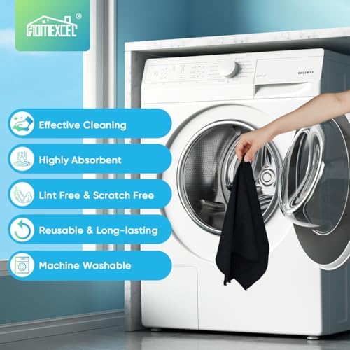 HOMEXCEL 24PK Microfiber Cleaning Cloth, Cleaning Rag for Home, 11.5x11.5in - Image 7