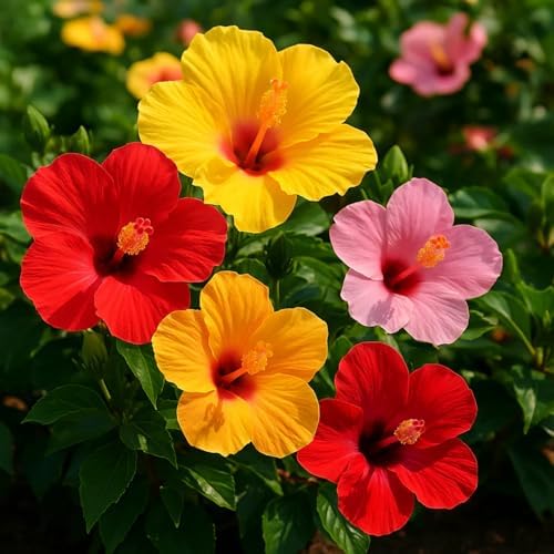 4 Mix Hibiscus Plants Live, Cold Hardy Flower Bush, 4-8" Tall - Image 6