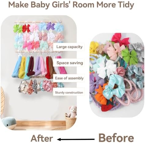 Headband Holder Hair Bow Organizer for Girls Purple - Image 4
