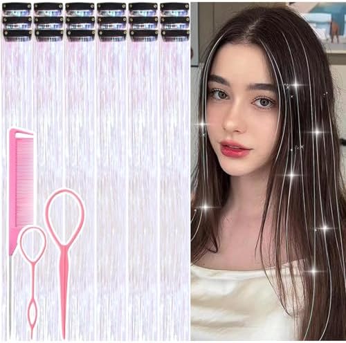 Hair Tinsel Clip in White Fairy Hair Tinsel Kit by Rootoofocusesonthesecretstoenhancingwomensbeauty