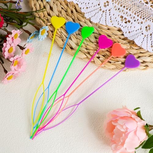 ElevateTech Quick Beader for Hair Braids Loading Beads, 12 Pcs Hair Beader Tool for Braiding Beads on Braids Automatic Beads Loader Colorful Topsy Tail Hair Braid Ponytail Hair Styling Maker - Image 6
