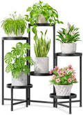 6 Tier Large Plant Stand Indoor Outdoor, 10 In Wide Tray, Black by iDavosicly