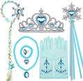 Golray Princess Dress Up Accessories Jewelry Play Toy Set for Girls with Headband Braid Wig, Crowns, Necklaces, Wands, Rings, Bracelets Gloves Princess Costume Accessories by Golray
