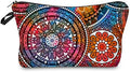 Deanfun Cosmetic Bag for Women, Mandala Flowers Waterproof Makeup Bags Roomy Toiletry Pouch Travel Accessories Gifts (51555) by Deanfun