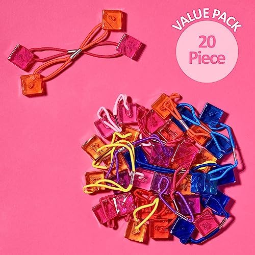 20pc Cube Ponytailers Assorted Ponytail Cubes Twin Bead Hair-Value-Fun - Image 6