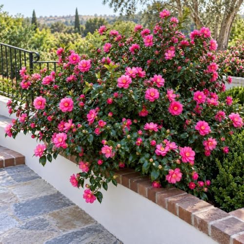 Shishi Gashira Camellia Shrub - 10-18" Tall Live Plant - Gallon Pot - Image 7