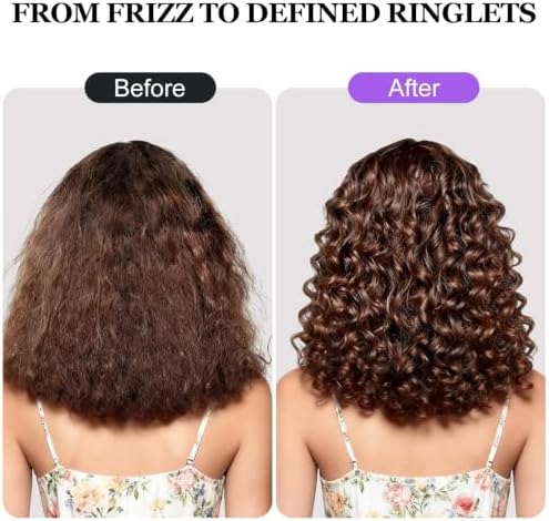 Curl Defining Brush with Wide & Narrow Teeth, Defines & Detangles Men/Women - Image 4