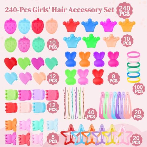 Needbrock 240Pcs Toddler Hair Clips Accessories For Girls Small Barrettes - Image 2