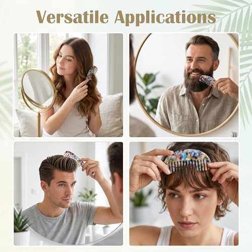 Hair Detangling Comb, 2 Pack Large Cellulose Acetate Wide Tooth Comb - Image 4
