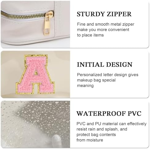 YOOLIFE Travel Clear Makeup Bag, Waterproof Toiletry Bags for Women, Cosmetic Bag, Preppy Stuff, Birthday Gifts for Women, Personalized White Mother Girlfriend Wife Gifts - Image 5