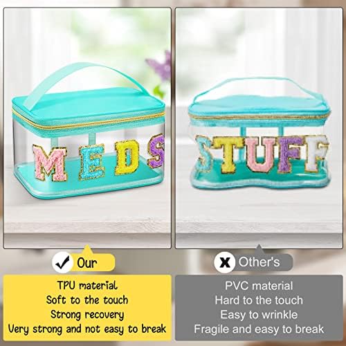 Geetery Meds Travel Bag Green, Meds Chenille Letter Clear - Image 5